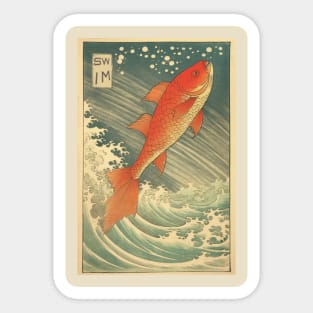 SWIM Japanese Fish Sticker